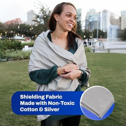 DefenderShield® EMF 5th Generation Wireless Emission Radiation Protection Shielding Scarf - One Size for Men and Women (Grey) - Image 4