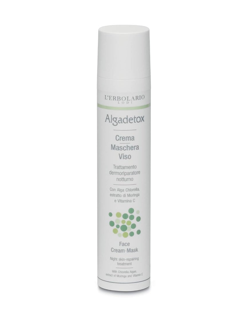 L'Erbolario L'Erbolario Algadetox Face Cream Mask - 2-In-1 Skin Repairing Night Cream - Treatment With Vitamin C Extract - Helps Skin Regain Its Natural Splendour - Restores Skin's Natural Barrier - 1.6 Oz