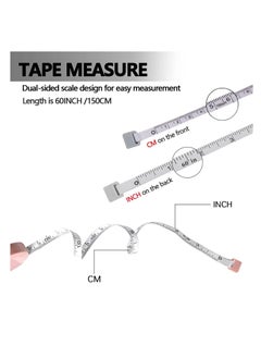 Generic 3 Pack Tape Measures Retractable Measuring Tape for Body, 60-Inch 1.5 Meter Dual Sided Flexible Ruler for Craft Fabric Cloth Sewing Tailor Weight Loss Body Measuring Tape (Blue, Pink, Green)  - Image 2
