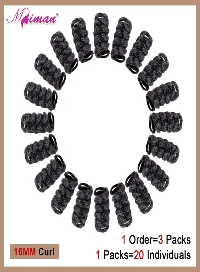 ميمان مجموعة MIMAN من 3 قطع من ضفائر الشعر الكروشيه القصيرة المجعدة بطول 10 بوصات للنساء ذوات البشرة السمراء، وصلات شعر كروشيه حلزونية نابضة بالحيوية بطول 16 مم للنساء، تسريحة شعر موهوك أفرو مضفرة يمكنكِ صنعها بنفسك (أسود طبيعي #1B) - Image 3