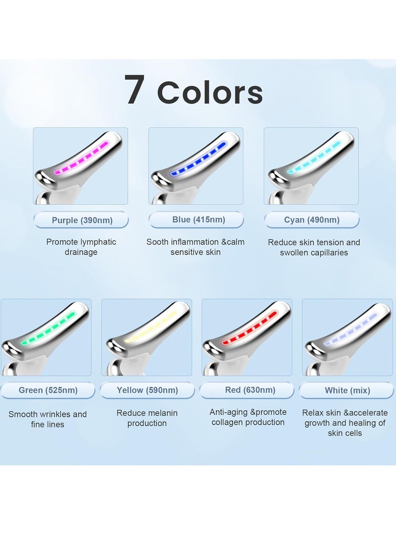 RATSAW - Face Massager Facial and Neck Electric Massager 3-in-1 Chin Lift Devices V-Shaped Firming EMS Vibration Facial Massager 7 Massage Modes Skin Care Firm Tightening and Smooth White - Image 1