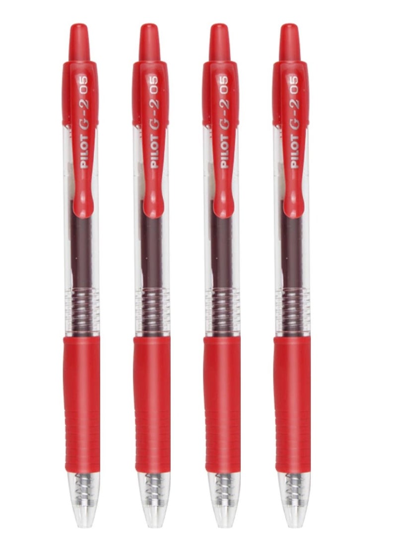 PILOT قلم جيل رولر 4 قطع حبر أحمر - Image 1
