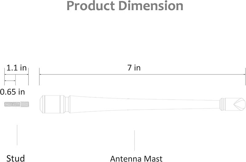 Rydonair 7-Inch Rubber Antenna for Toyota Tundra - Image 5
