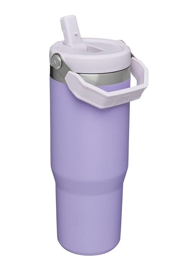 Stanley - IceFlow Stainless Steel Tumbler with Straw - Vacuum Insulated Water Bottle for Home, Office or Car - Reusable Cup with Leak-Resistant Flip Straw, Keeps Drinks Cold for 12 Hours or Iced for 2 Days, 30 oz Lavender – Durable, Stylish Hydration for On-the-Go - Image 1