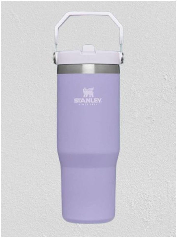 Stanley - IceFlow Stainless Steel Tumbler with Straw - Vacuum Insulated Water Bottle for Home, Office or Car - Reusable Cup with Leak-Resistant Flip Straw, Keeps Drinks Cold for 12 Hours or Iced for 2 Days, 30 oz Lavender – Durable, Stylish Hydration for On-the-Go - Image 1
