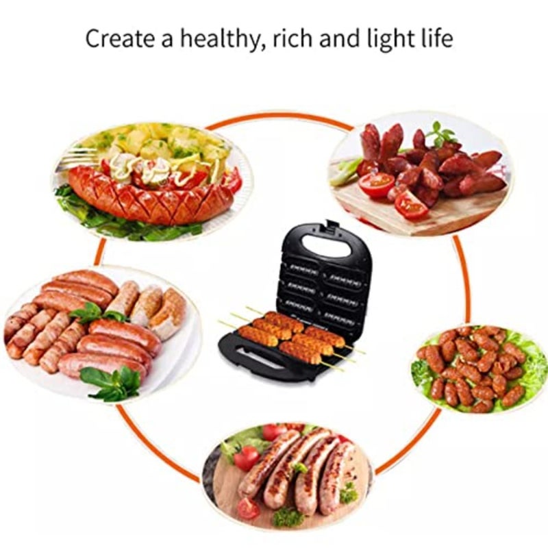 Corn Dog Maker, 6Pcs Waffle Stick 750W Home Electric Hot Machine With Non-Stick Plate, Double-Sided Heating, Easy To Clean, Perfect For Dogs On A Stick, Cheese - Image 4