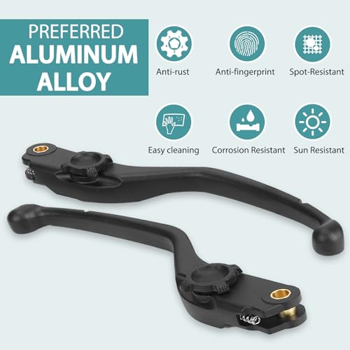 LE LEFOSSI Premium Aluminum Motorcycle Brake & Clutch Lever Compatiable with BMW R 1200 GS Adventure R 1200 RT 2014 2015 2016 2017 2018 R 1200 RS/R 1200 R 2015 2016 2017 2018 Nine T 2014-2016 Safety - Image 2