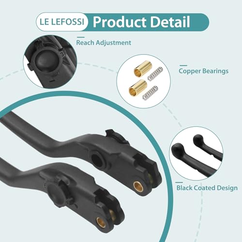 LE LEFOSSI Premium Aluminum Motorcycle Brake & Clutch Lever Compatiable with BMW R 1200 GS Adventure R 1200 RT 2014 2015 2016 2017 2018 R 1200 RS/R 1200 R 2015 2016 2017 2018 Nine T 2014-2016 Safety - Image 4