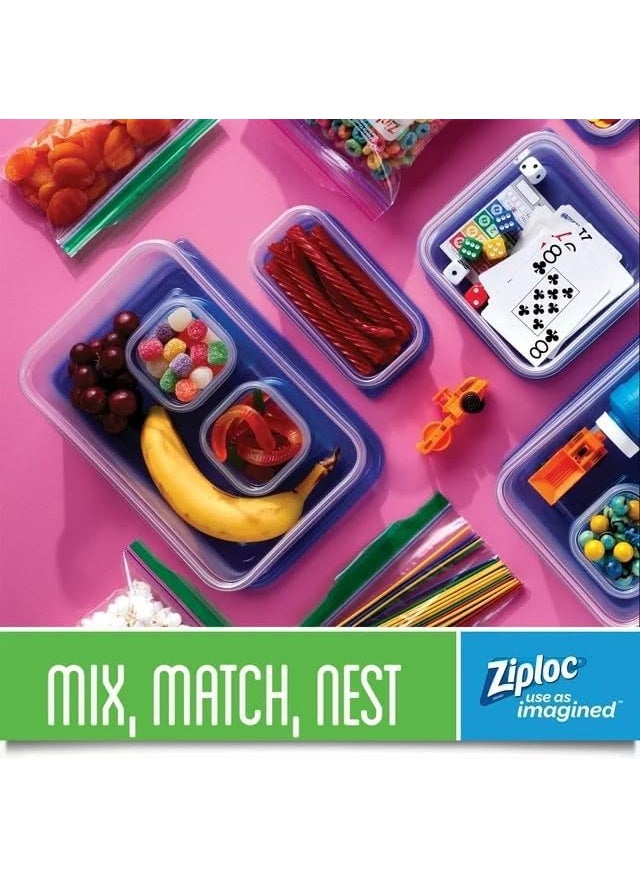 Ziploc Ziploc Storage Containers with SmartSnap Technology Deep Square 125Q 3 Pack  - Image 4