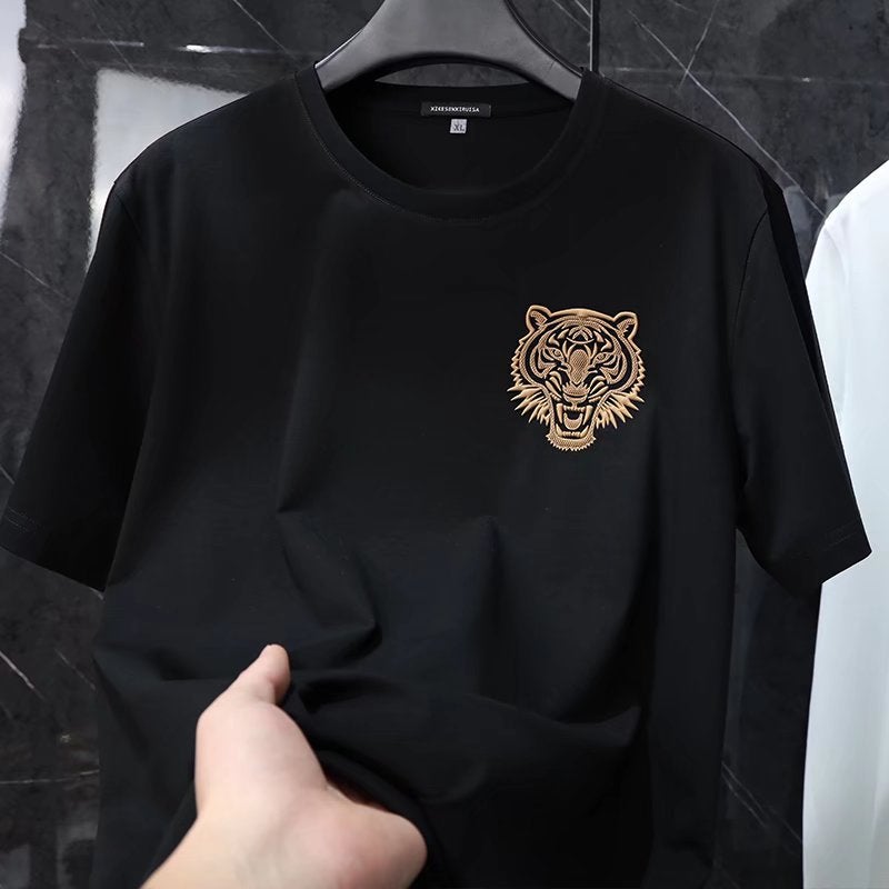 New Short Sleeve T-Shirt Men'S Summer Korean Style Trendy Simple Half Sleeve Top Hong Kong Style Loose Casual Fashion Brand T-Shirt - Image 5