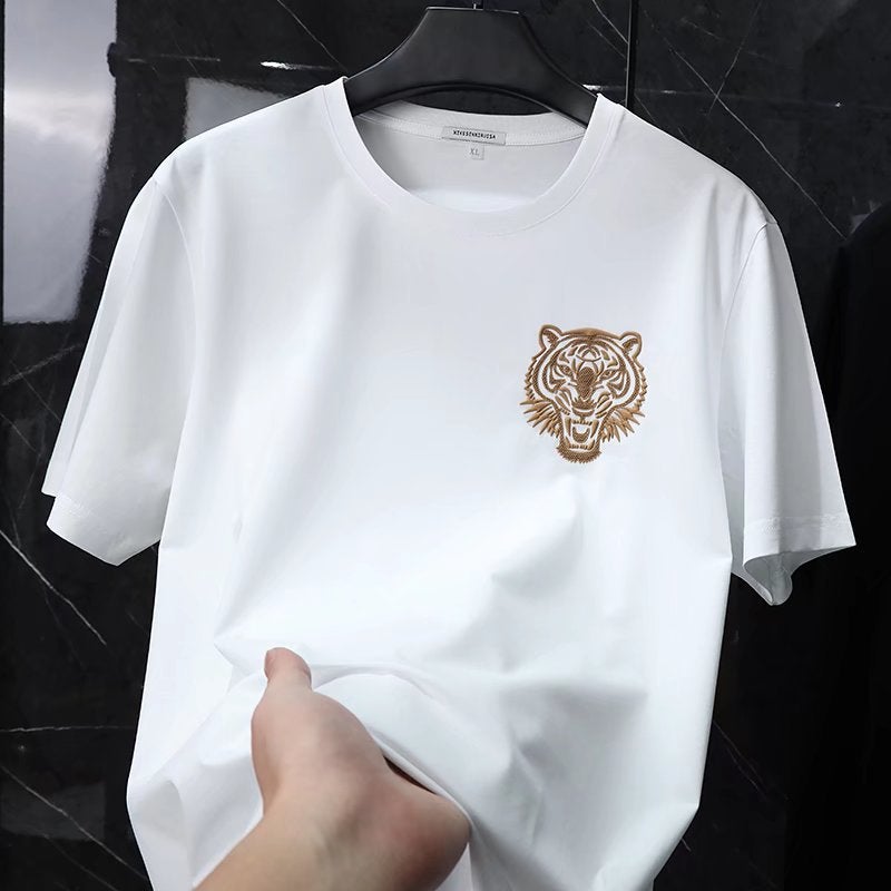 New Short Sleeve T-Shirt Men'S Summer Korean Style Trendy Simple Half Sleeve Top Hong Kong Style Loose Casual Fashion Brand T-Shirt - Image 4