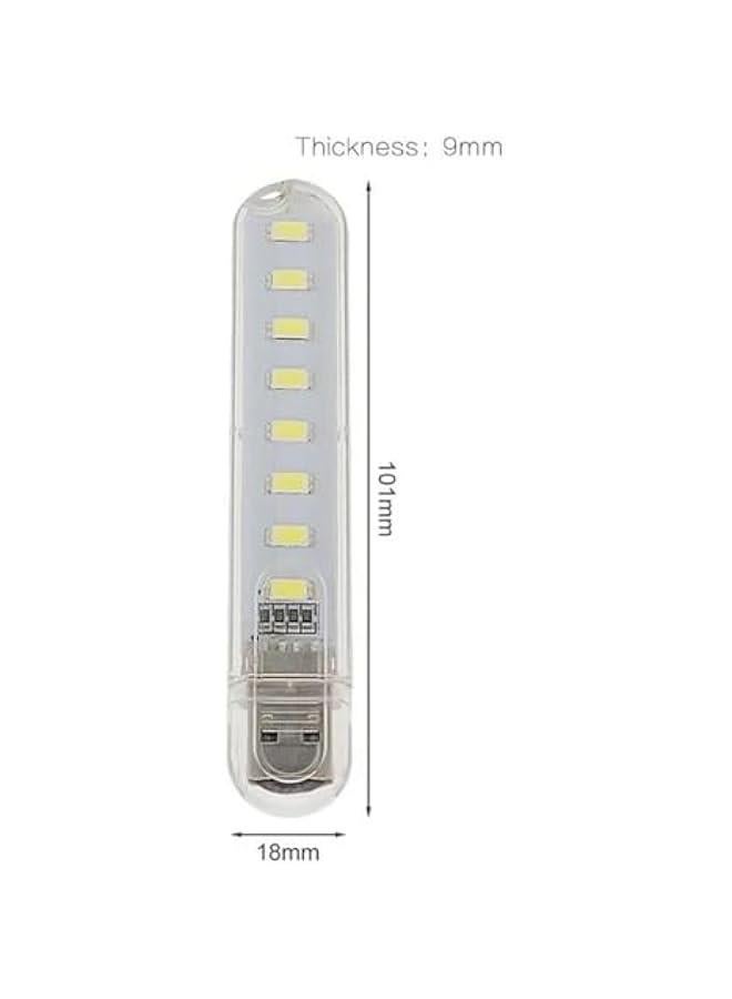 USB Light 4pcs Led Light Stick with 8 Lamp Beads for Power Bank PC Laptop Notebook, White Light USB Small Night Light Plug in  - Image 2