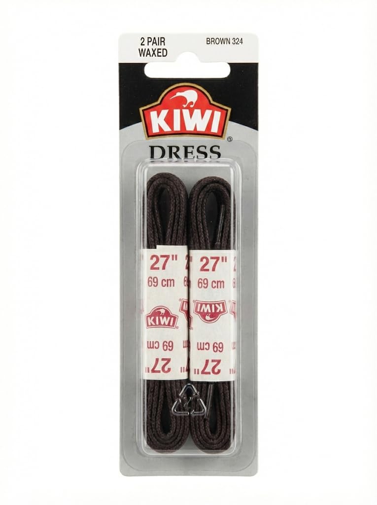 SC Johnson Kiwi Shoe laces 27 in wax brown 1 ct - Image 3
