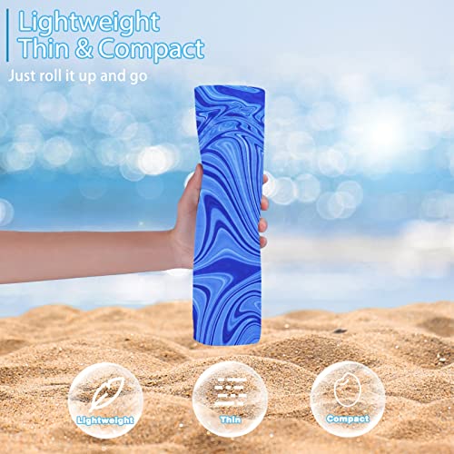 TwoYek 2 Pack Microfiber Thin Beach Towel Lightweight 71x32 Oversized Extra Large Sand Free Towels Quick Dry for Travel Pool Yoga Gym Sports Beach Accessories Vacation Essential Gift - Image 2