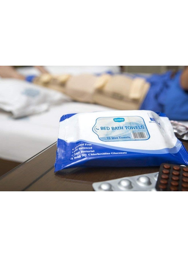 جيني مناديل مبللة كبيرة الحجم من Hygiene Bed Bath Towel للكبار والمرضى والأطفال ومناديل مبللة ومناشف حمام منعشة (10 سحوبات/عبوة) (50 منديل) - Image 5