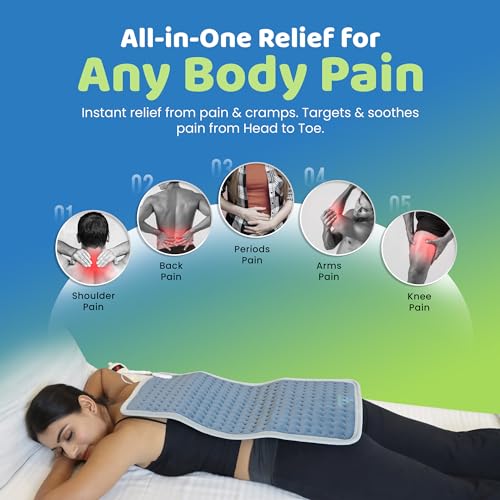Heatronics Electric Heating Pad XL | Heating Pad for Period Pain & Back Pain | 5 Heat Levels + SafeHeat™ Timer | ThermoSync™ Engine | TheraFlex™ 6-Layer Build | ISO 13485 & CDSCO Certified | 1-Year Warranty - Image 3