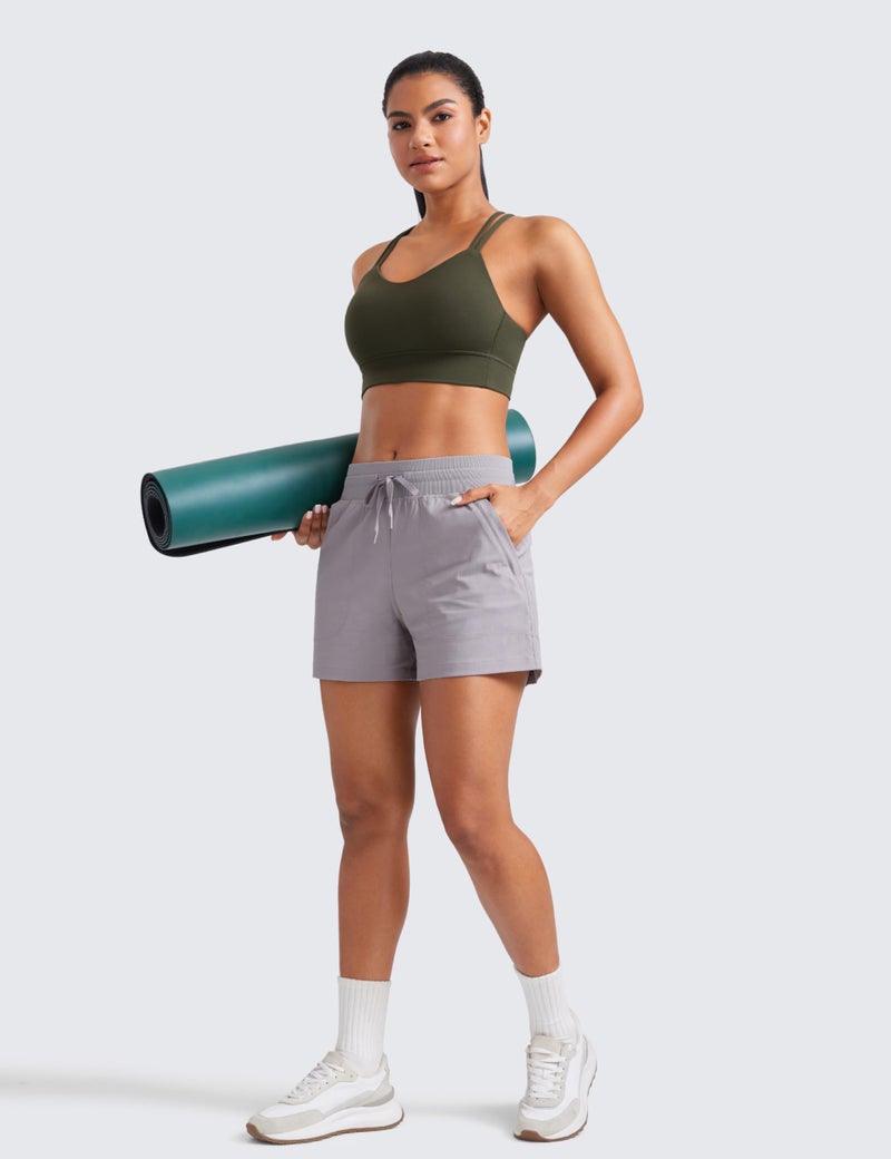 Butterluxe Light Support Wire-Free Sports Bra with Criss-Cross Back and Full Coverage - Image 4