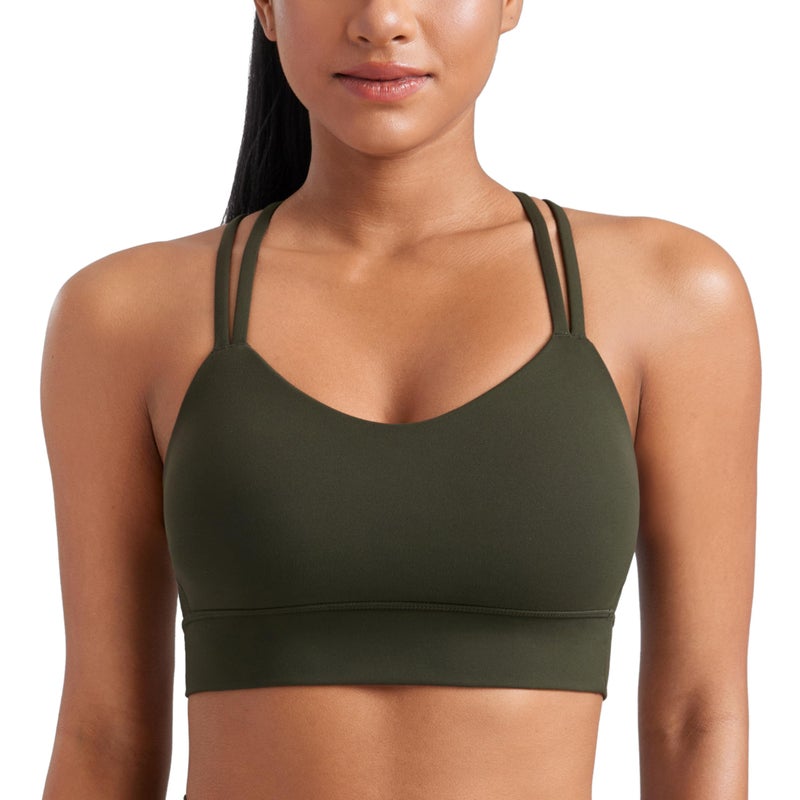 Butterluxe Light Support Wire-Free Sports Bra with Criss-Cross Back and Full Coverage - Image 1