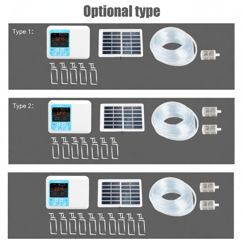 Automatic Watering Device: Solar Charge Design 18650 Rechargeable Lithium Battery - Voice Guide Manual Mode Potted Plant Irrigation System for Indoor Outdoor Potted Plants - Image 4