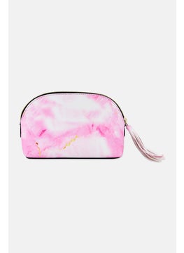 bebe Marble Print Cosmetic Pouch, Pink  - Image 2
