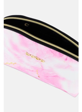 bebe Marble Print Cosmetic Pouch, Pink  - Image 3