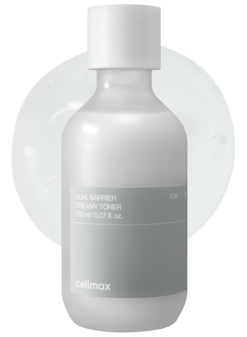 celimax Dual Barrier Creamy Toner | with Ceramides, Oil & Alcohol Free, Facial Astringent, Hydrating, Calming, Soothing, Non Irritating, Dry Sensitive Oily Combination Skin,150ml - Image 1