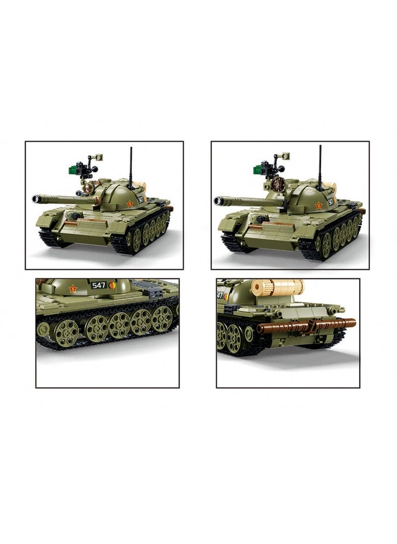 Sluban Sluban - Model Bricks Medium Tank (MBT) 3 In 1 T54S 1/35 604 Pieces - M38-B1135  - Image 4