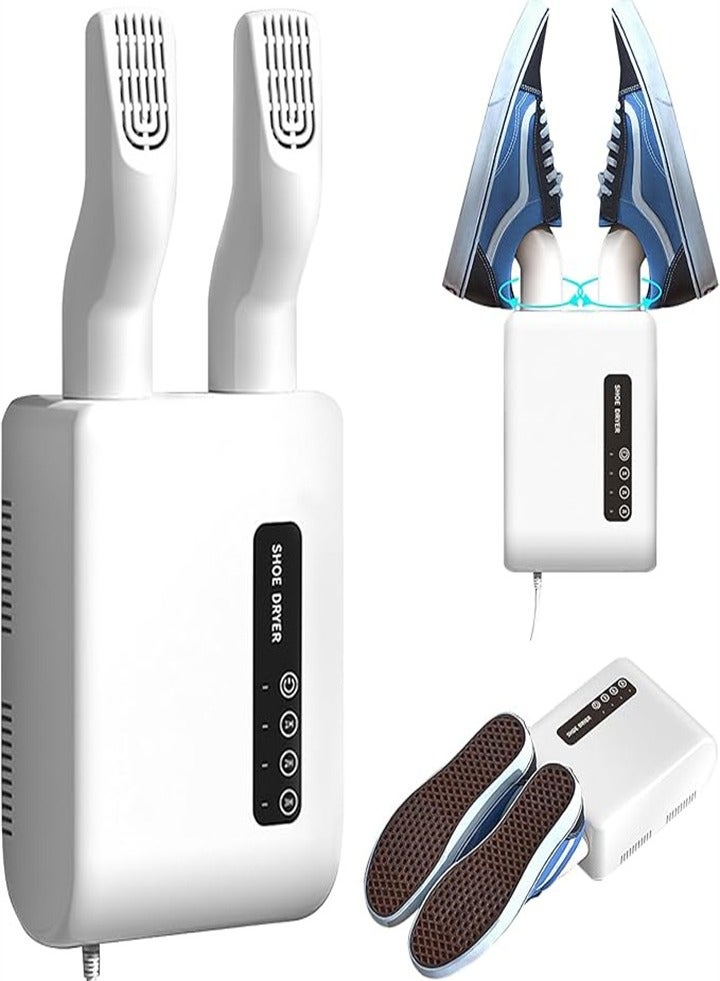New Boots Shoe Dryer, Glove Dryer, 1-3 Hours Timer, Folding Design - For Shoes, Gloves, Hats, Socks, Ski Boots (White)  - Image 1