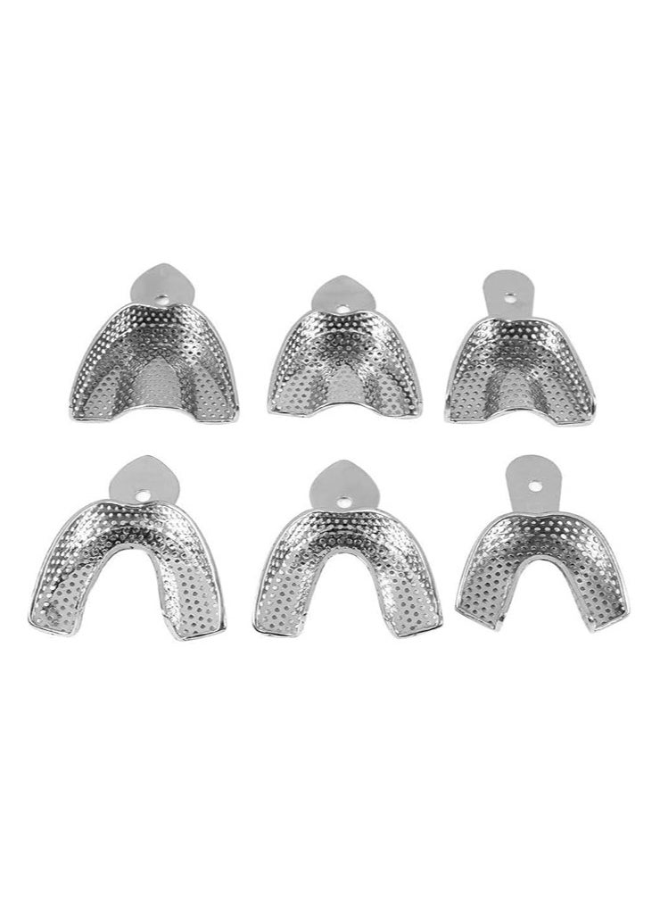 BuyDental - Stainless Steel Dental Impression Trays – 3 XL extra Large Size  Pairs, Ideal for Dentures & Orthodontics (6 Piece) - Image 1