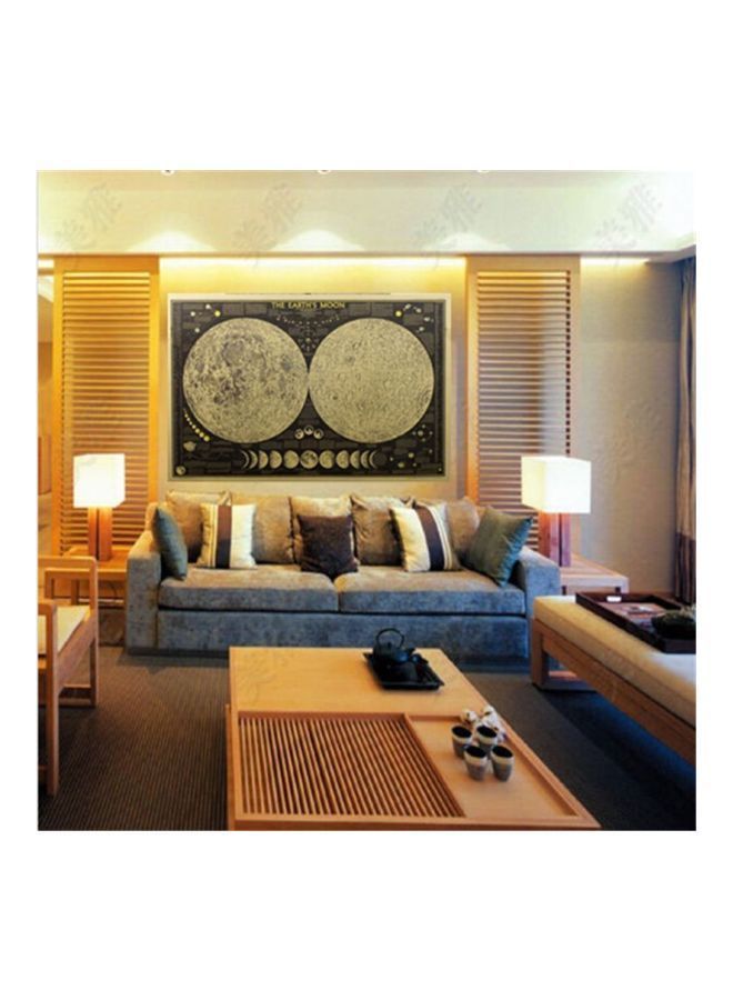 NIBEMINENT Moon Retro Large Vintage Wall Poster Multicolour 72x45centimeter - Image 4