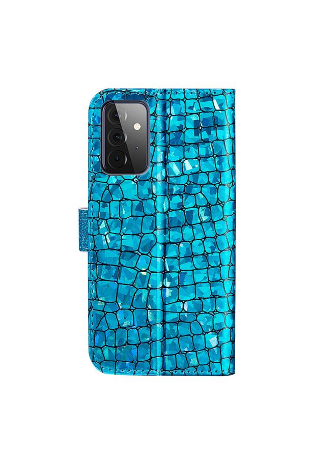 S-TOP Case For Samsung Galaxy A72 5G / 4G Laser Glitter Powder Matching Crocodile Texture Horizontal Flip Leather Case with Card Slots & Holder & Wallet - Image 3