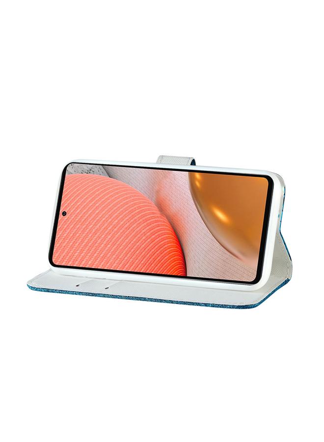 S-TOP Case For Samsung Galaxy A72 5G / 4G Laser Glitter Powder Matching Crocodile Texture Horizontal Flip Leather Case with Card Slots & Holder & Wallet - Image 5