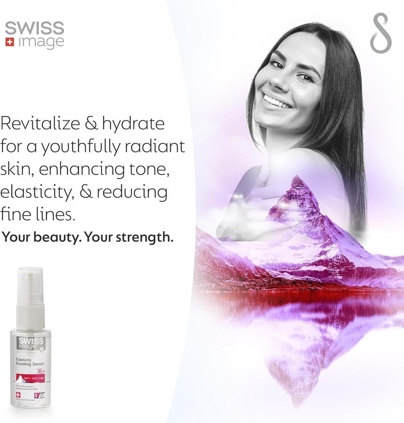 Swiss Image Elasticity Boosting Serum 30ml - Anti-Aging Formula with Snow Algae & Alpine Glacier Water - Image 2