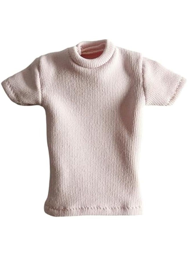 1/12 Scale T Shirt 6'' Action Figure Model Short Sleeve 1/12 Scale, pink, Length:5.1cm - Image 1