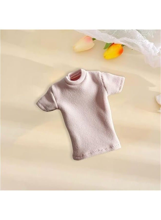1/12 Scale T Shirt 6'' Action Figure Model Short Sleeve 1/12 Scale, pink, Length:5.1cm - Image 5