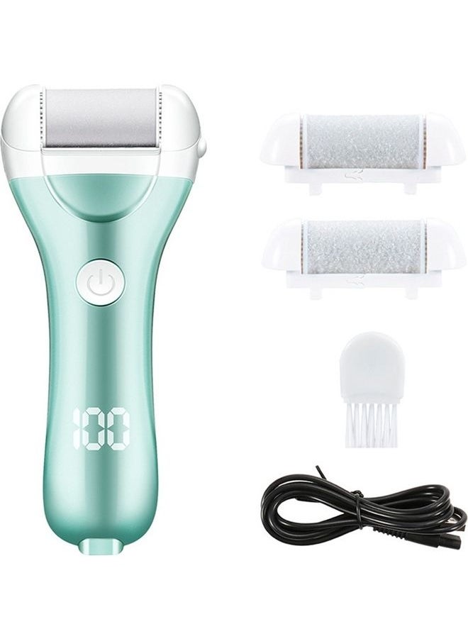 NIBEMINENT Electric Foot Callus Remover Set Blue/White/Black 19.5x15x5.4cm 