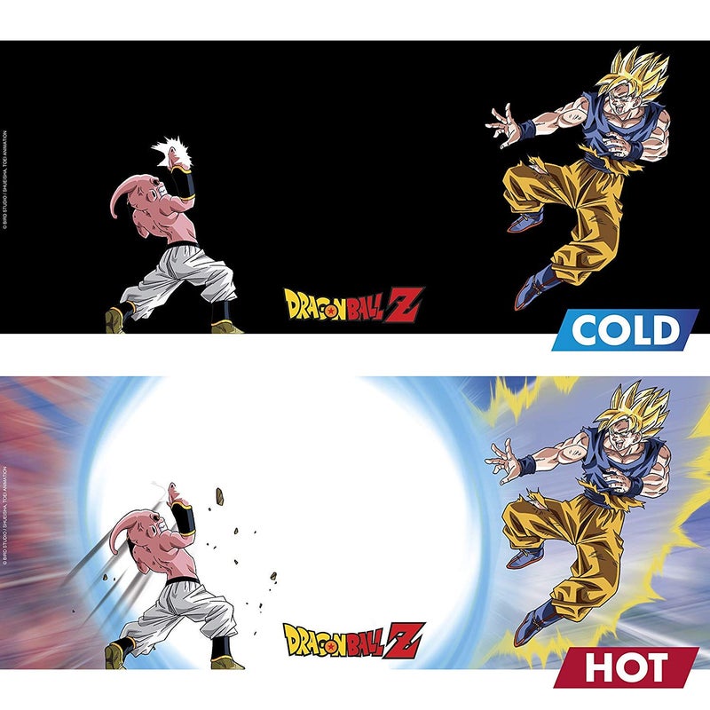 ABYSTYLE Dragon Ball Z Goku vs Buu Heat Change Mug and Coaster Dragon Ball Z Mug Heat Reactive Anime Merch Gifts for Men Anime Coffee Mug 16 Fl Oz Ceramic Officially Licensed Manga Collectible - Image 2