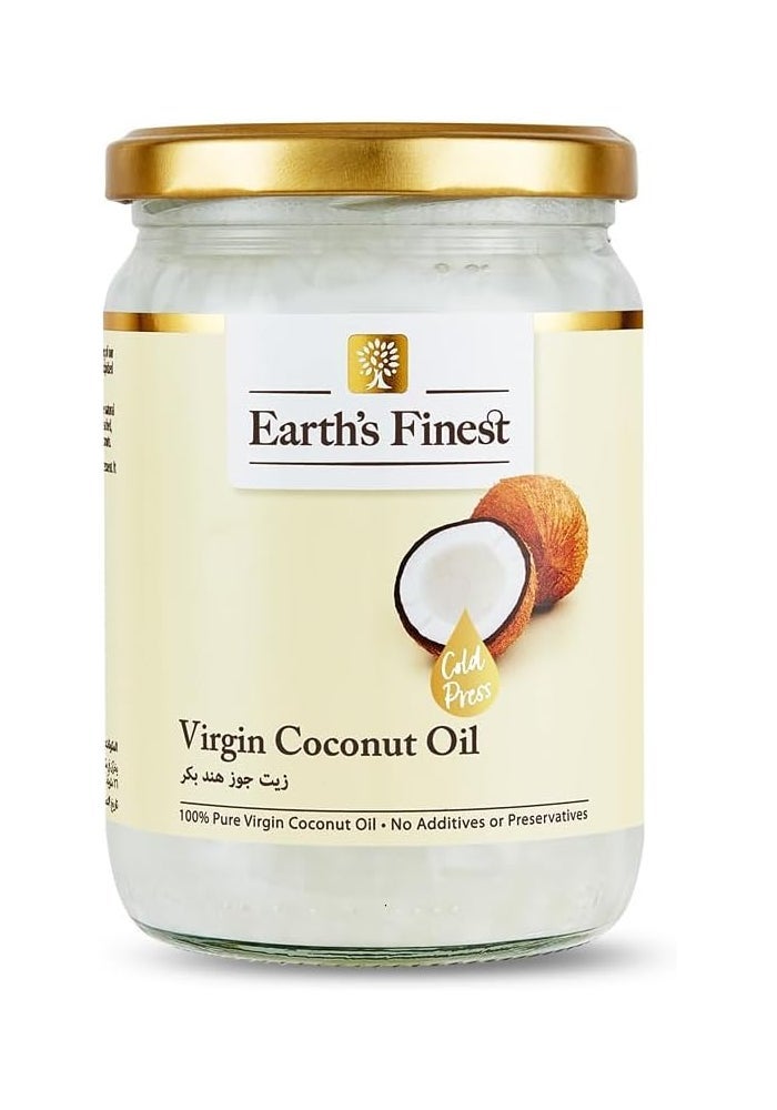 Earth`s Finest زيت جوز الهند البكر الأفضل على الإطلاق 500 مل - معصور على البارد، 100% نقي - Image 1