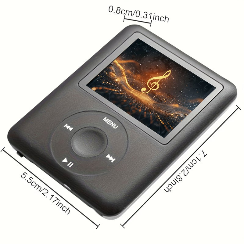 Black MP3 Player Hifi Lossless Sound Hd Speaker Recording Ebook Student Sport Portable Gift - Image 3