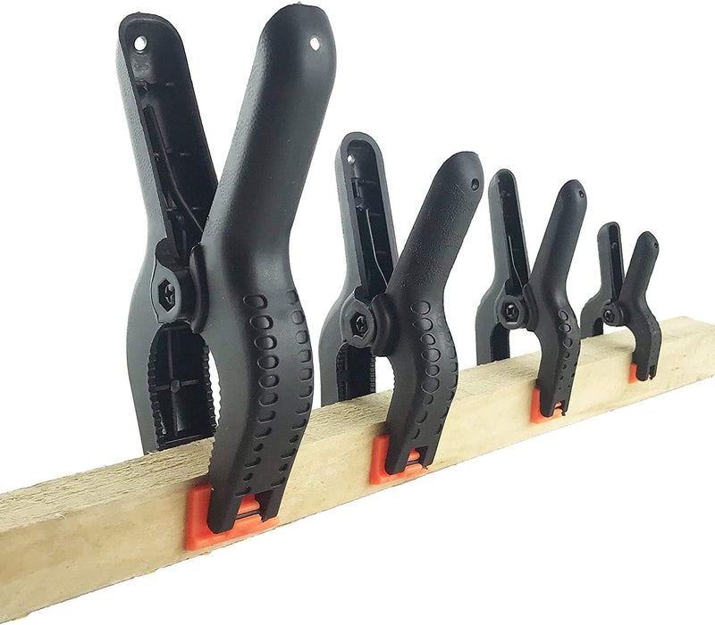 DIY Crafts DIY Crafts 123456 Pcs Nylon Spring Clamp SetPlastics Clips for Backdrop Wood Working Photography Craft Art DIY Works Pack of 2 Pcs 6inch Multi Black  - Image 3