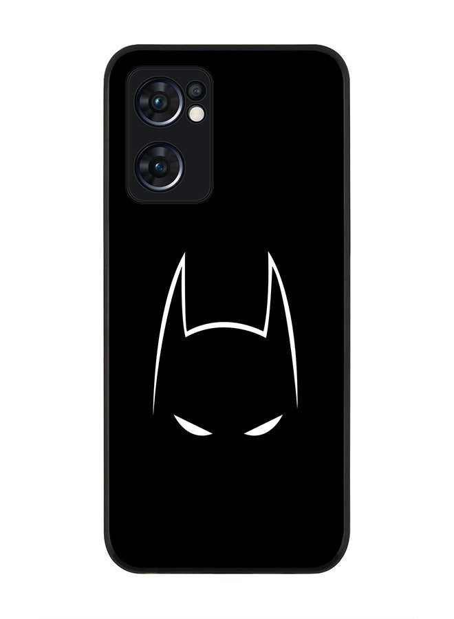 Stylizedd Rugged Black edge case for Oppo Find X5 Lite, Slim fit Soft Case Flexible Cover - Sneaky Bat - Image 1