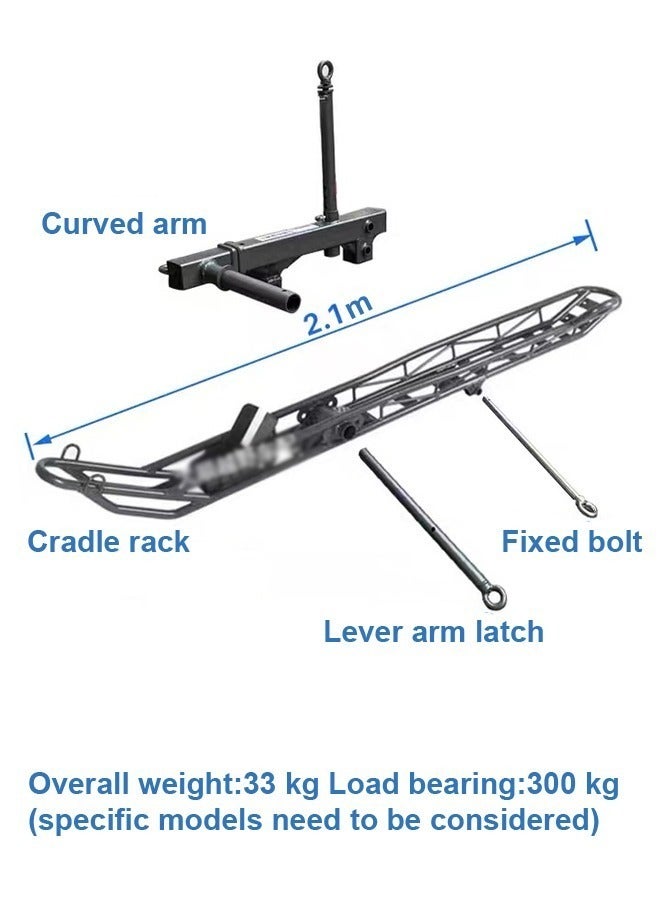 C&C Home Bike Rack Bicycle Carrier Racks Hitch Mount Double Sturdy Rack for Cars Trucks and Minivans Bick Cargo Rack & an anti-slip coating on the wheel tracks and carries motorcycles or scooters up to 150kg. 2.1m - Image 2