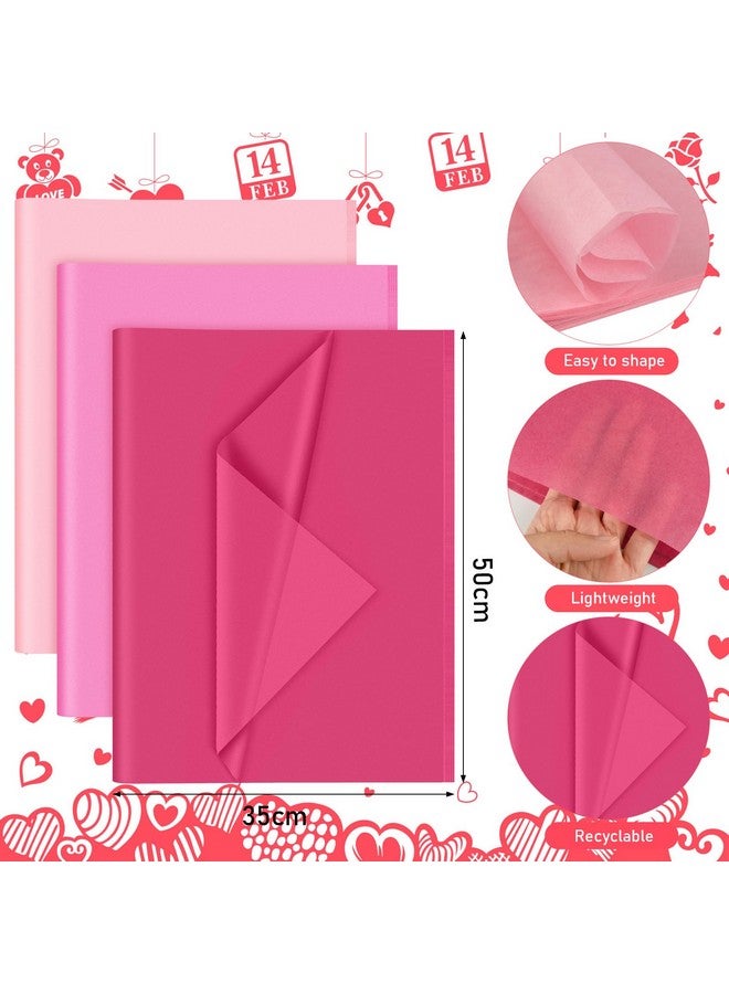 PLULON 90 Sheets Pink Tissue Paper Bulk, Coloured Gift Wrap Tissue Paper Sheets For Packaging Birthday Gift Wrapping Wedding Baby Shower Easter Valentine Day Baby Shower Decorations - Image 2