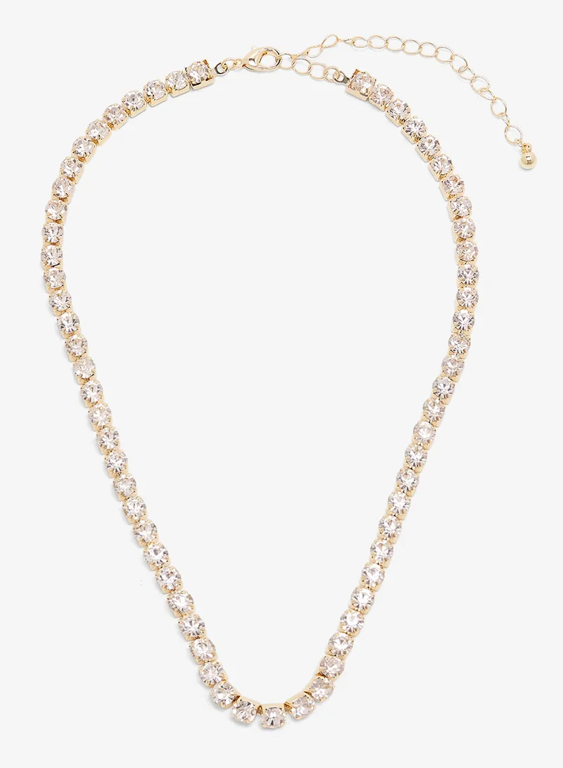 ايلا ليمتد اديشن Dainty Jewel Rhinestone Diamonte Embellished Layered Necklaces