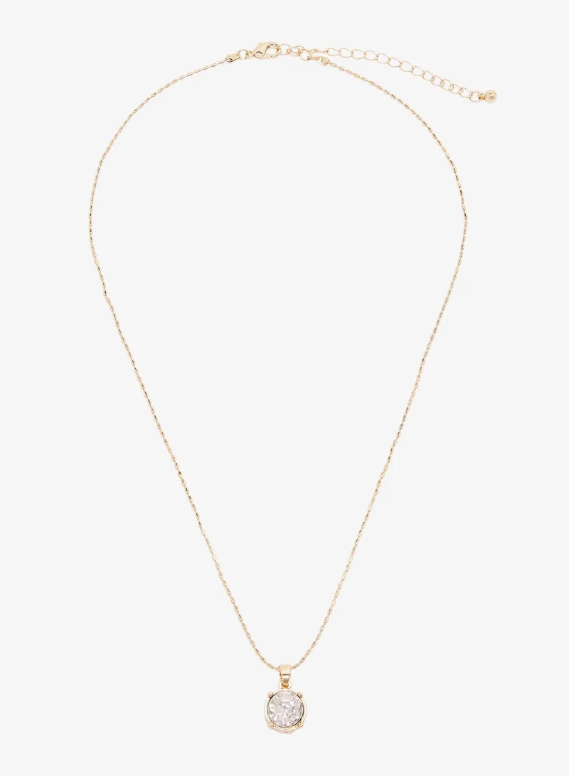 Ella Limited Edition GOLD Dainty Jewel Rhinestone Diamonte Embellished Layered Necklaces for Women | Best Price UAE