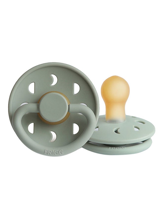 FRIGG - Moon Phase Latex Pacifier, 0-6 Months, Size 1 - Sage - Image 1