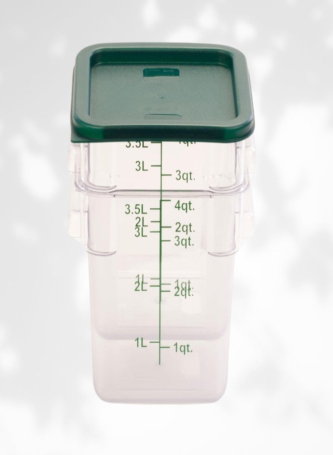 FSE FC4C Food Container, 4 Quart, Polycarbonate, Square, Reusable, Clear, NSF (LID SOLD SEPARATELY) - Image 4