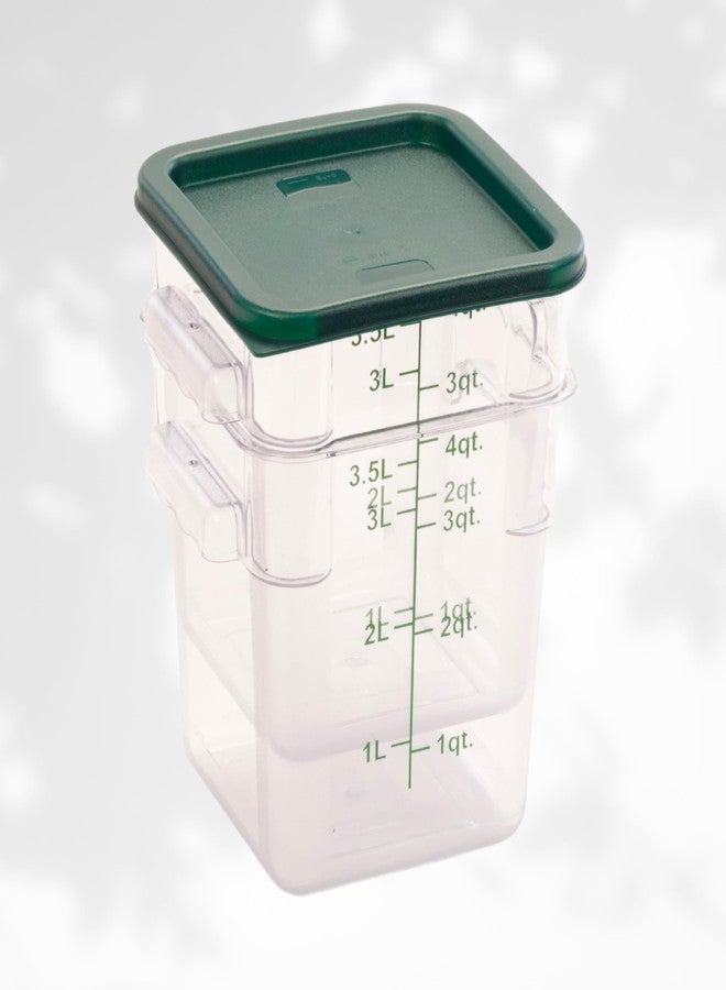 FSE FC4C Food Container, 4 Quart, Polycarbonate, Square, Reusable, Clear, NSF (LID SOLD SEPARATELY) - Image 5