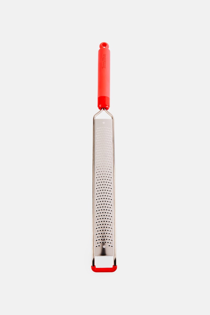 Terraillon Stainless Steel Grater With Silicon Handle, Red - Image 1