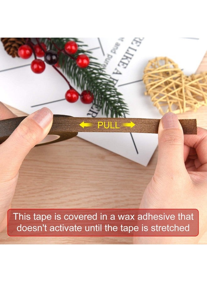 KUUQA 4 Rolls 1/2" Wide Floral Tapes For Bouquet Stem Wrapping And Floral Crafts Wedding Bouquet Dark Green Light Green Grass Green Dark Brown - Image 4